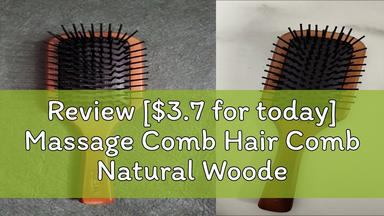 Review [$3.7 for today] Massage Comb Hair Comb Natural Wooden Bamboo ...