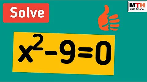 Solve x^2-9=0 (Two Methods) || Solve x2-9=0
