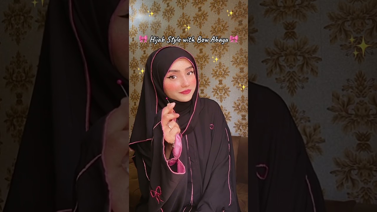 Easiest Hijab Tutorial With Bow Abaya /Full Video By Areeba_tahir_ 