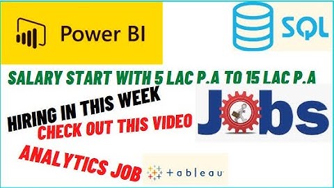 Data Analytics #Hiring  | #Power BI #Python #Tableau | #Jobs| Salary 15 Lac| Check this video  Apply