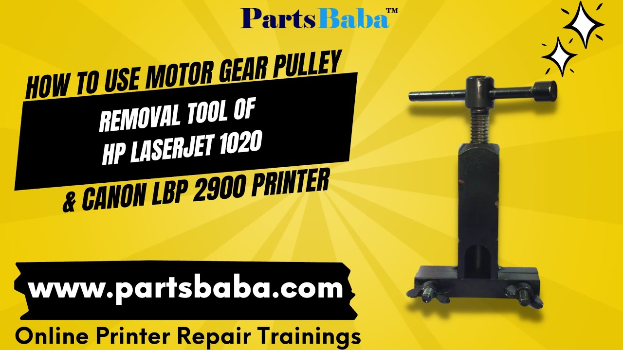 Databasen Billy foredrag How to use Motor Gear Pulley Removal Tool of HP LaserJet 1020 & Canon LBP  2900 Printer. - YouTube