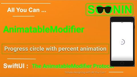 SwiftUI animations : The AnimatableModifier Protocol (Progress circle with percent animation)