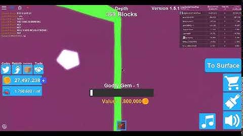 MINING GODLY GEM IN MINING SIMULATOR