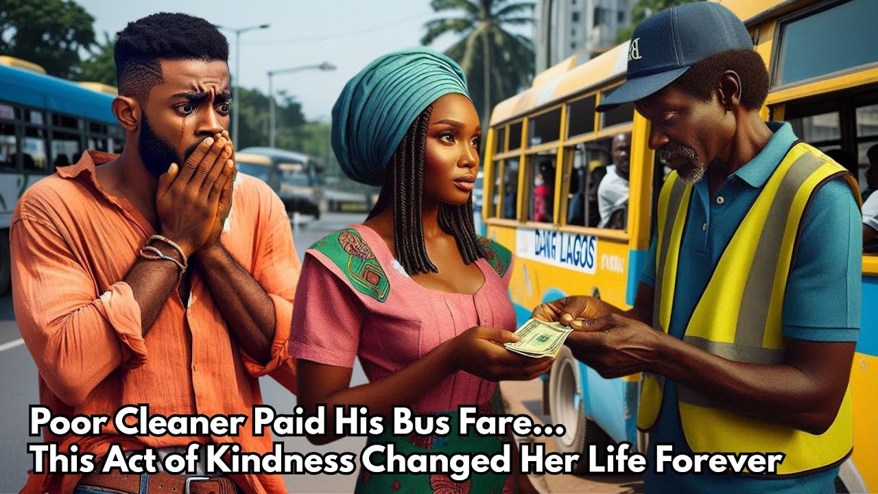 Poor Cleaner Pays Bus Fare For A Stranded Stranger, Unaware He’s A Billionaire Who Was… #tales