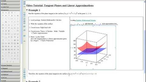 Tutorial: Tangent Planes and Linear Approximations