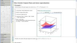 Tutorial: Tangent Planes and Linear Approximations