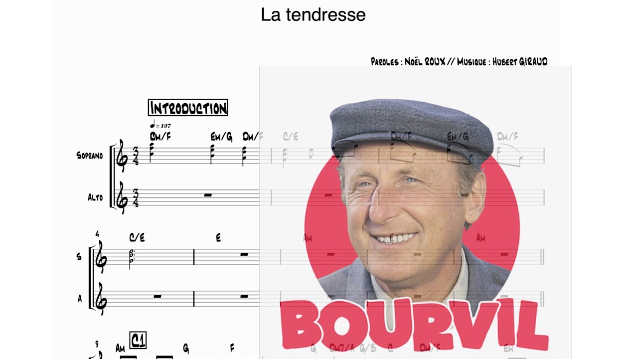 La tendresse / BOURVIL / Guide voix instrumental tutti - YouTube
