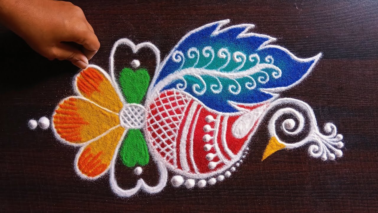 daily use rangoli | rangoli | rangoli design | muggulu | freehand ...