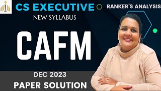 Corporate Accounting and Financial Management | CS Executive | CAFM | Dec 2023 Paper Solution