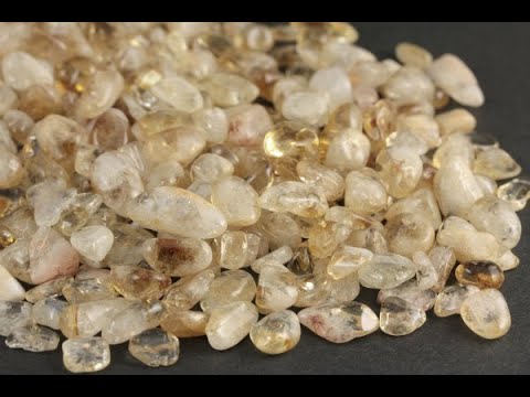 シトリン(黄水晶) さざれ石 詰め合わせ 200g / Citrine - YouTube