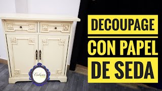PAINTING Hallway Furniture with CHALK PAINT AND DECOUPAGE PAPER