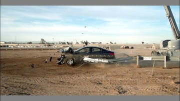 CRASH TESTING: MSKT  Guardrail End Terminal Test 3-37 with CAR