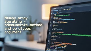 NumPy Array Iterating tutorial in Hindi Part 2 | Ndenumerate method | Op_Dtypes Argument | Part 89