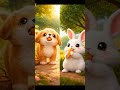 puppy and Rabbit #puppy #rabbit #viral #foryou @babybus @viralhog @Fernanfloo