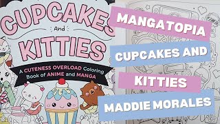 📖 Mangatopia: Cupcakes and Kitties Coloring Book Flip Through 🍰🐱  | Maddie Morales screenshot 3