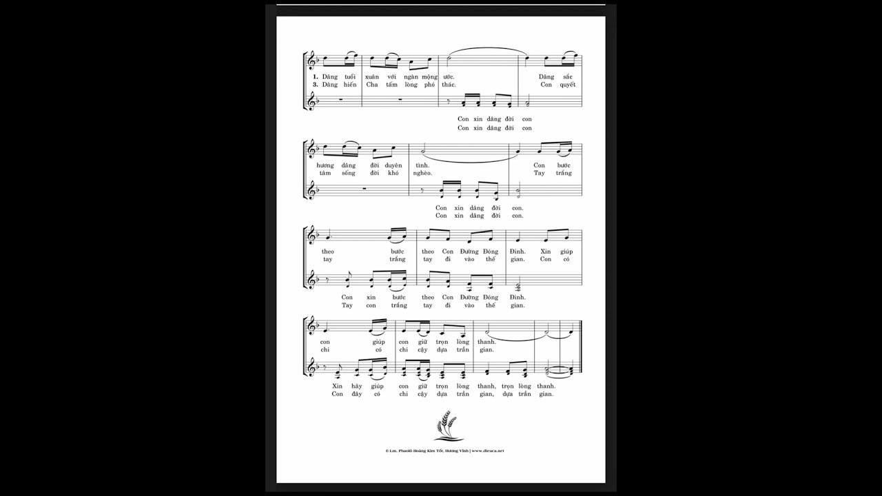 Lễ hiến dâng - lm phaolô Hoàng Kim Tốt hòa âm Hương Vĩnh