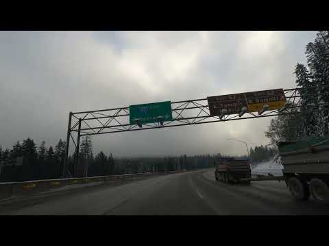 Driving from North Bend, Washington to Snoqualmie Pass / Fall 2022 Northern USA Trip