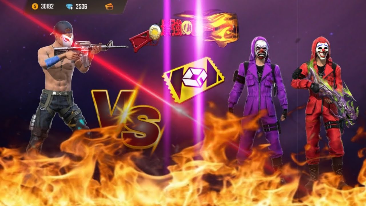 Bande ne dia custom k liye challange 1v2 ho gya Free fire noob player 