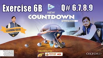 Oxford|Exercise 6b|New Countdown|Book 6|Question 6,7,8,9|Class 6|second edition