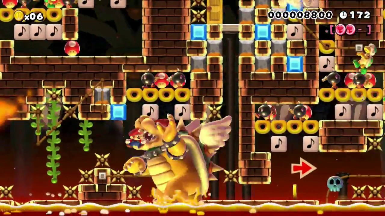 Goldspinner: ♪Brain Power Remix♪ - Beating Super Mario Maker's Hardest Music Levels!