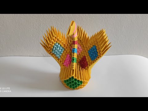 3d origami küçük kuğu