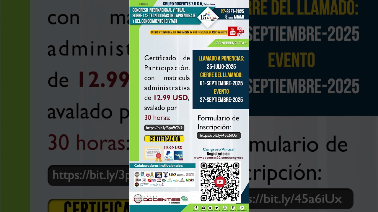 XV CIVTAC 2025 | DOCENTES 2.0