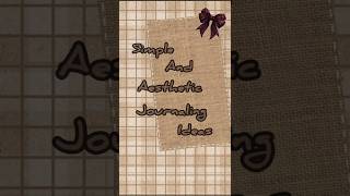 Aesthetic &amp; simple journaling #shorts #shortsviral #shortsfeed #shortsyoutube #begginers #creative
