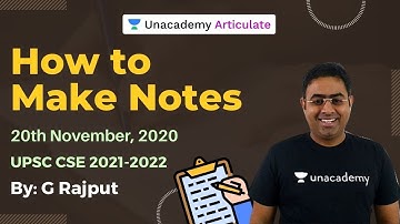 Note Making Strategy for UPSC Preparation | By G Rajput