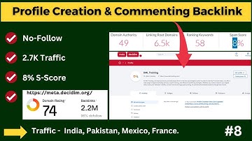 High Quality Profile Submission Backlink With Commenting Backlink | Create .ORG Quality Backlink