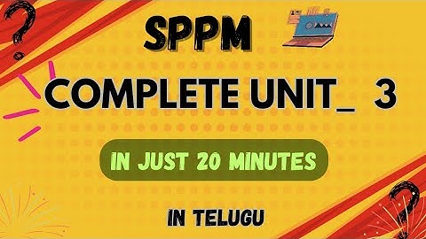 sppm unit 3 | in just 20( minutes)