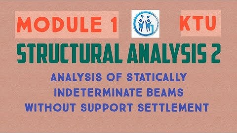 Analysis statically indeterminate beams-STRUCTURAL ANALYSIS 2  -Module-1-LECTURE 2