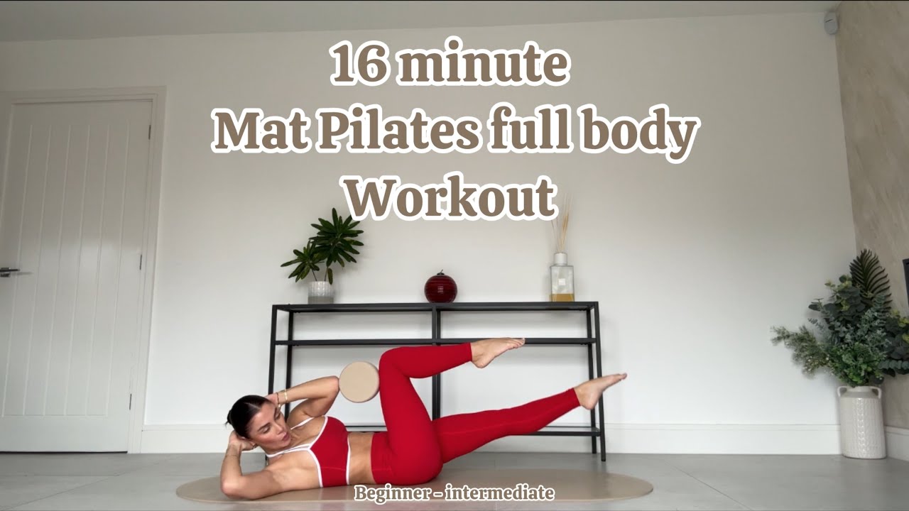16 MINUTE ⏱️ MAT PILATES FULL BODY WORKOUT - Pilates block recommended- beginner - intermediate 