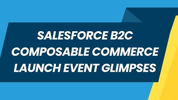 Salesforce B2C Composable Commerce Launch Event Glimpses