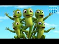 Five little speckled frogs  beep beep nursery rhymes  kids songs