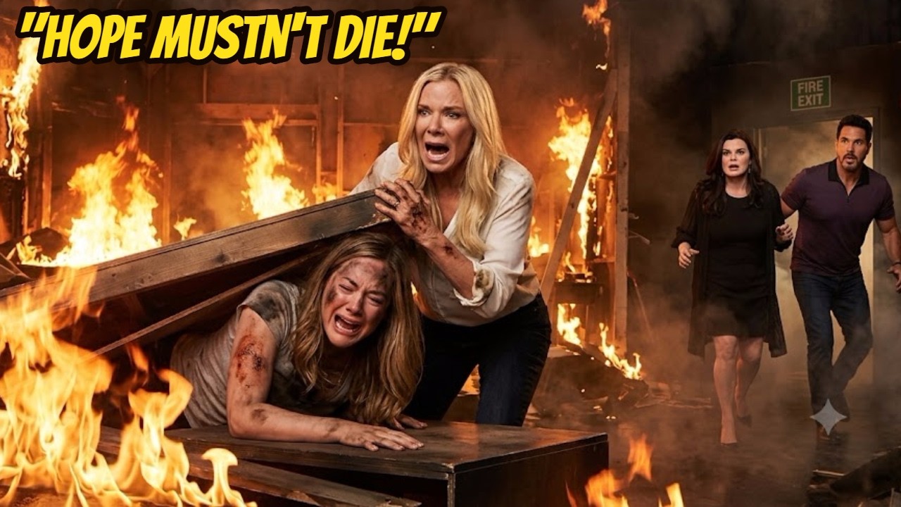 "Hope mustn't die!" Brooke tries to save Hope from the fire The Bold and The Beautiful Spoilers