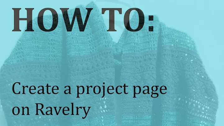 EFA Tutorial: Creating a project page on Ravelry