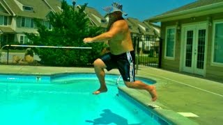 FAIL CANNONBALL IN SUPER SLOW MOTION - Fun Pool Jump Fails - Slow Mo Lab