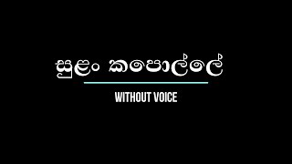 Video thumbnail of "Sulan Kapolle - සුළං කපොල්ලේ - Without Voice"