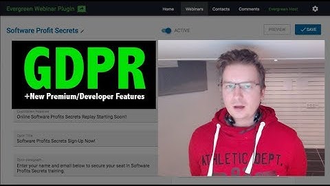 Evergreen Webinar Plugin: GDPR & New Update