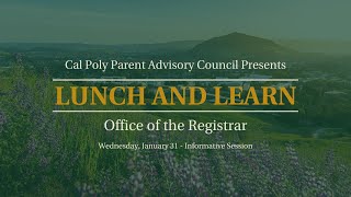 PAC Lunch and Learn Office of the Registrar