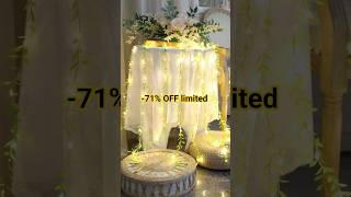 FLYNGO Artificial Leaf Curtain LED String Light, 200 LEDs, 8 Modes, Adjustable Brightness, Lights