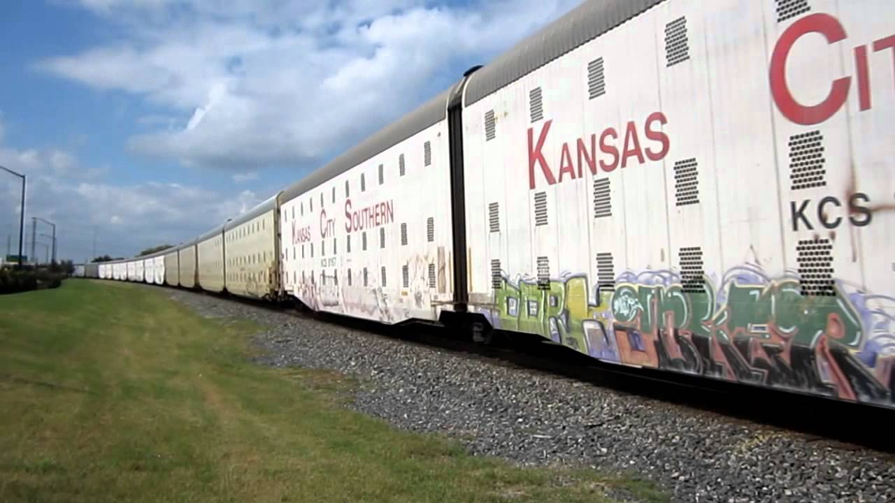 Kcs Auto Rack KCS Eastbound Autorack in Stafford, TX - 10.9.2012 - YouTube