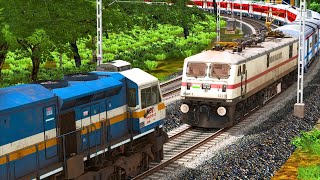 WDP4D Rescue WAP7 Express Train | BUMPY RAILROAD | Train Simulator | Railworks 3 | NTG GAMING