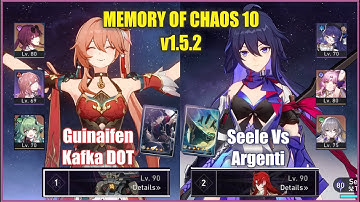 E2 Guinaifen E1Kafka & E0 Seele Memory of Chaos 10 | Honkai Star Rail 1.5