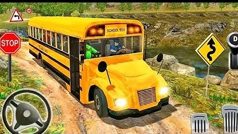 Offroad High School Bus Driver Simulator - Bus Driving Simulator 3D - Android GamePlay