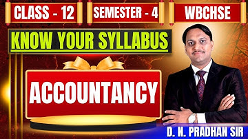 Know Your Syllabus | Accounts | Class - 12, Semester - 4 | Chapter-Wise Marks Distribution | WBCHSE