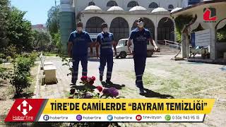 Tirede Camilerde Bayram Temizliği