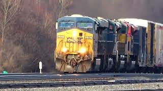 Train Dumps Its Air and Stops In Front of Me! CSX Train w Double DPU Alright! CPKC Train + Much More