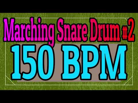 150-bpm-marching-snare-drum-rock-#2---4/4-drum-track---metronome---drum-beat