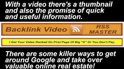Backlink Video RSS Master